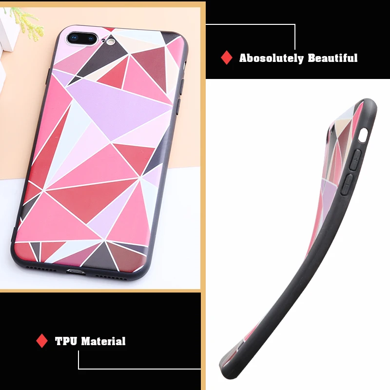 Yikola Colorful Soft TPU Pattern Case For iPhone 7 8 Plus Protect Back Full Cover X 6S Fashion Phone Cases |