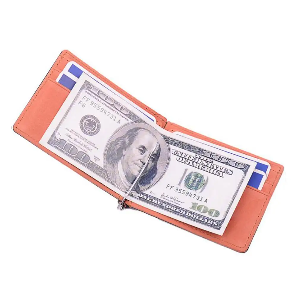 Мужской складной деловой кожаный бумажник роскошный бренд известный ID кредитная