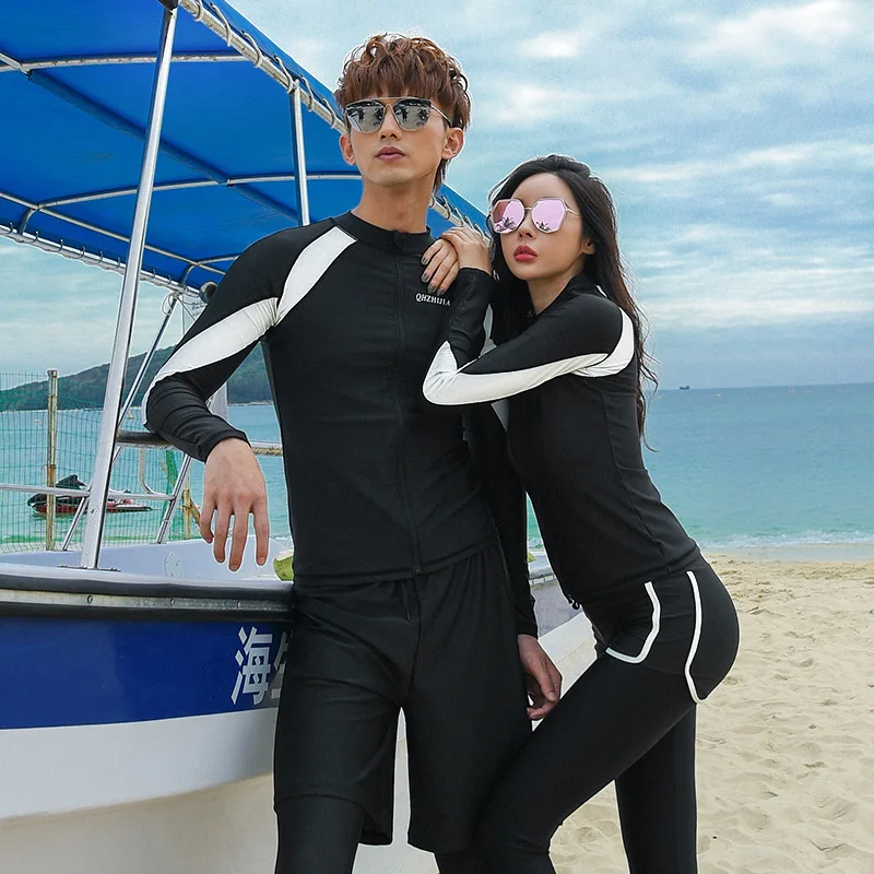 Комплект из 5 предметов для мужчин и женщин мужская рубашка плавания с длинным