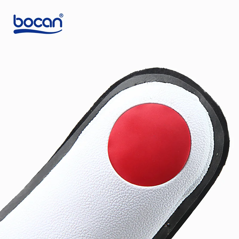 Bocan genuine leather insoles arch support for flat feet breathable insoles shock absorption for unisex