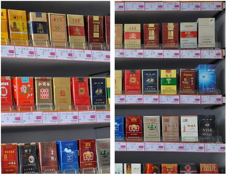 Пластиковые полки для супермаркетов, стеллажи для сигарет, автоматическая система толкателей в розничных магазинах, 4 шт