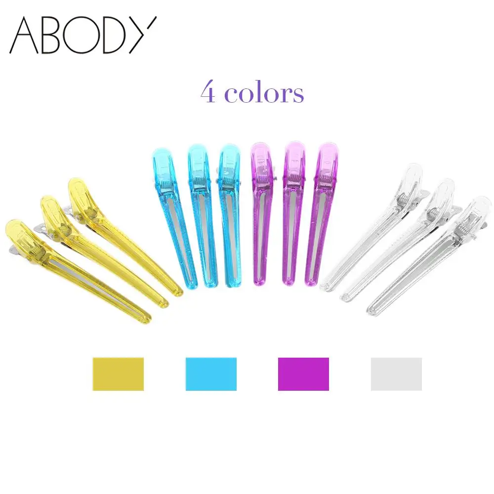 12Pcs/set Colorful Hair Grip Clips Professional Hairdressing Sectioning Cutting Clamps Salon Styling Tool | Красота и здоровье