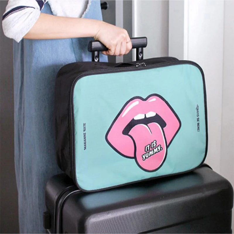 Женская дорожная сумка из полиэстера с мультяшным принтом|travel bag women|travel bagcarry on