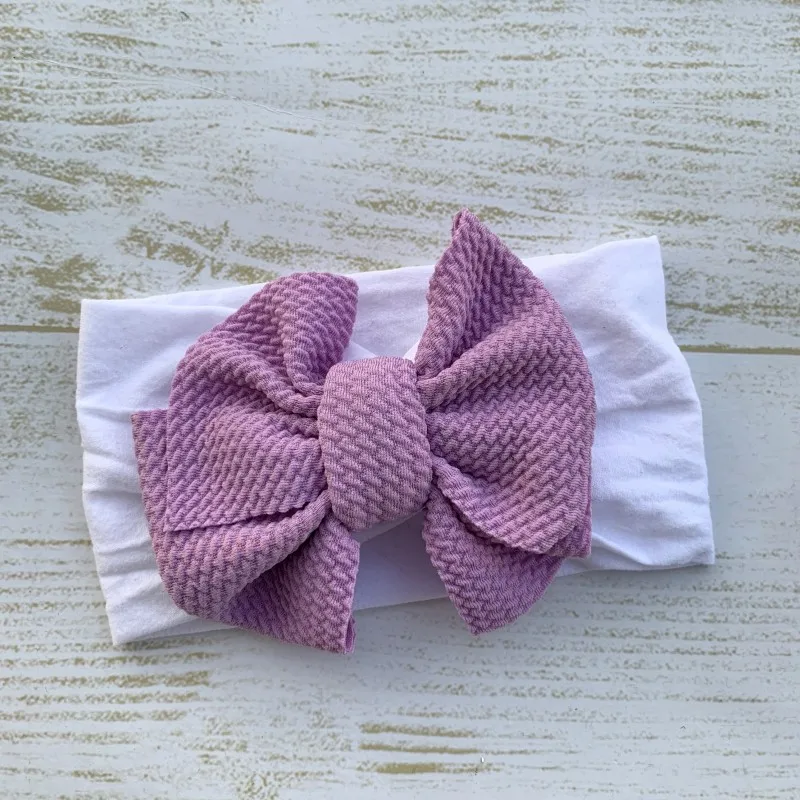 20pcs/lot Big Bow Nylon Headband Messy Stretchy Head Wrap Knot Hair Band For Babys One size Fits All | Детская одежда и обувь
