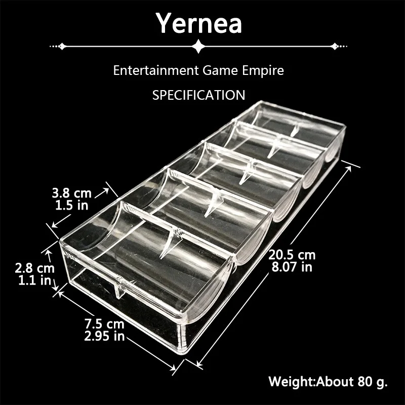 Yernea Высококачественная коробка для покерных чипов набор техасских 100 шт.