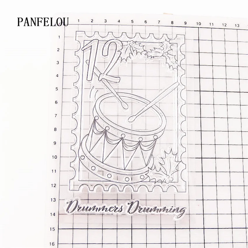 PANFELOU цирковые барабаны штампы прозрачные силиконовые резиновые мультфильм для