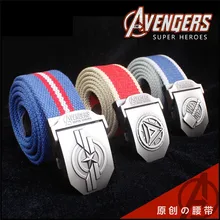 2019 Hot The Avengers Endgame Iron Man/Captain America/Thor Realm Cosplay Belt Cartoon Canvas Buckle Waist Belt Men Belts