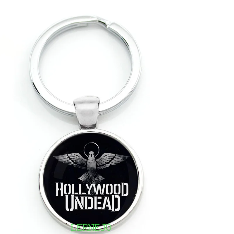 Голливуд Undead брелок для ключей, брелок для ключей, жесткая музыкальная рок-группа, символ, хип-хоп, альтернативная кривамо для сумки, подвесные вентиляторы, подарки