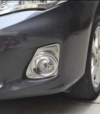 Для TOYOTA Corolla 2007-2013 2 шт. ABS Хромированная Автомобильная Передняя и задняя фара противотуманная фара Накладка аксессуары для стайлинга автомобилей