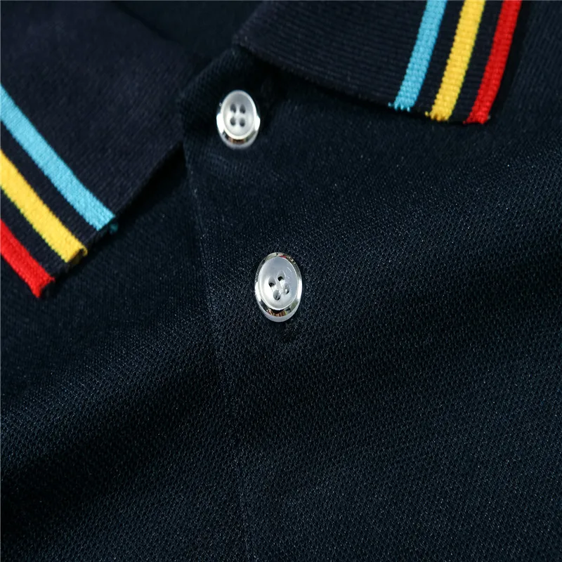 Мужские рубашки поло 2018 мужские цветные модные повседневные приталенные летние