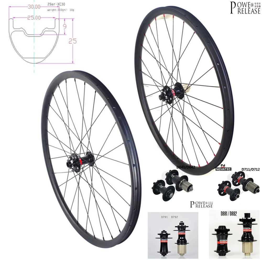 Суперлегкие Углеродные колеса без крючка Powerelease 29er горный велосипед колесо mtb 29