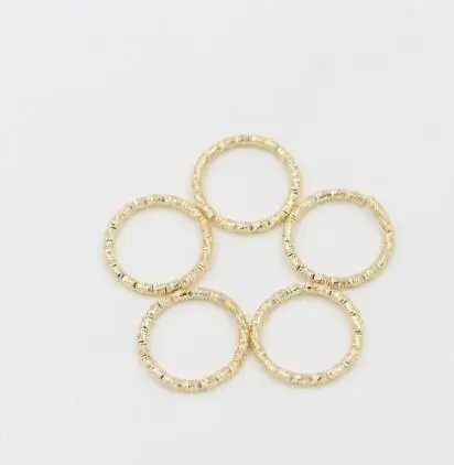 KC Gold Горячие 100 шт 4 цвета корейский стиль круглые прыгающие кольца модные скрученные медные закрытые кольца для Diy ювелирных изделий Аксессуары - Цвет: KC Gold