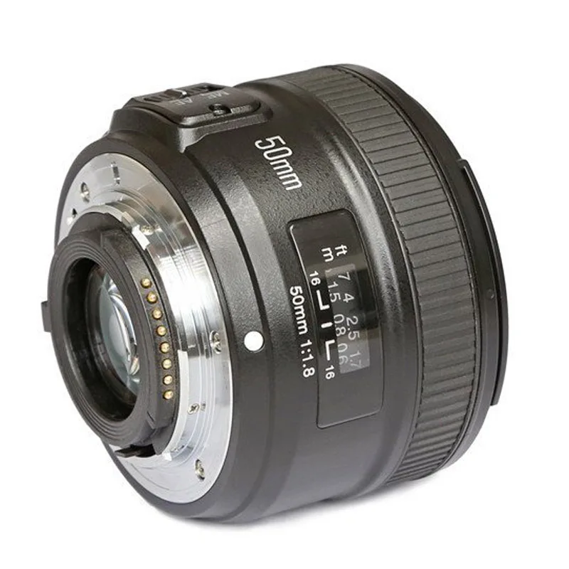 YONGNUO YN50mm F1.8 MF AF объектив YN50 диафрагма Автофокус для NIKON D7500 D7200 D5600 D5200 D750 D500 D5 D610 D90 DSLR
