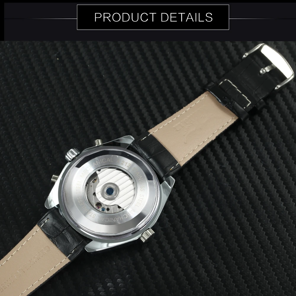 JARAGAR модные мужские часы Авто Механические турбийоны маленькие рабочие