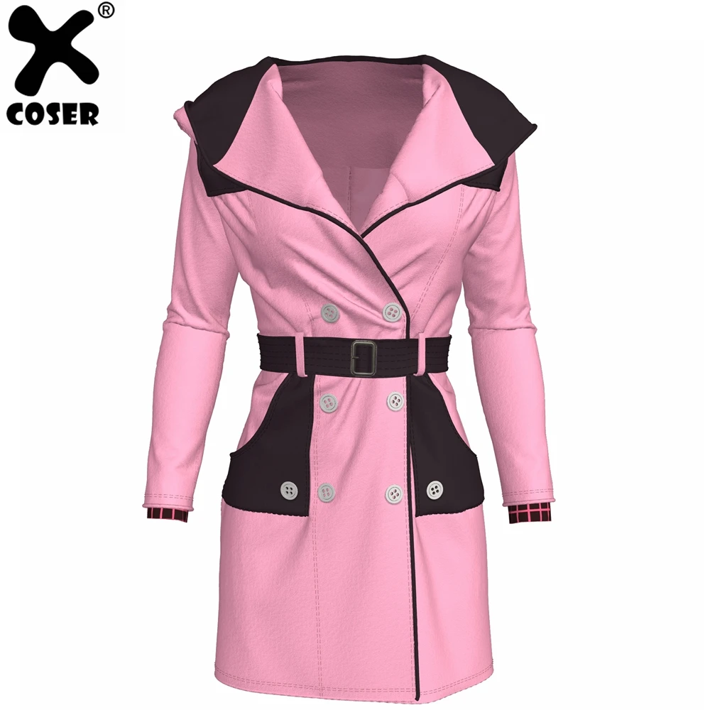 XCOSER Kingdom Hearts 3 Kairi пальто креативный плащ Пыльник пиджак розовый полиэстер