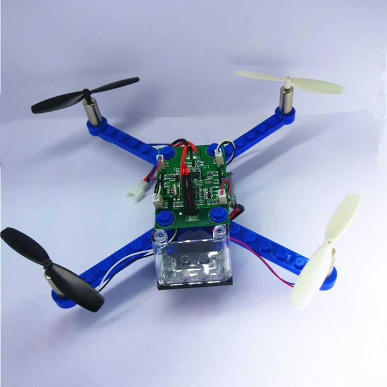 Diy Rc Дрон строительный блок мини радиоуправляемые дроны вертолетные лего детали
