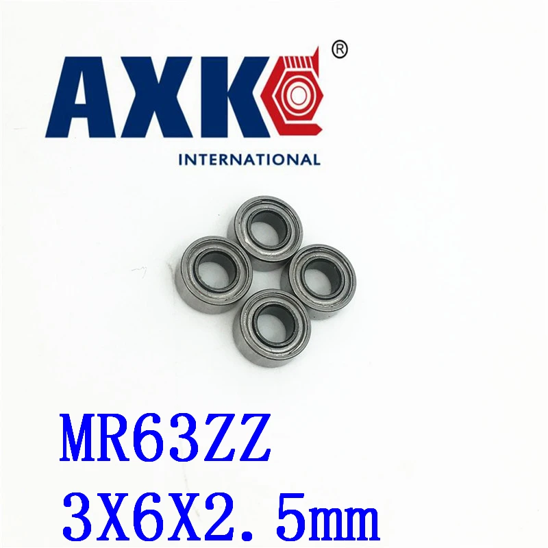 

Axk Free Shipping 10 Pcs Mr63zz Abec-5 3x6x2.5 Mm Deep Groove Ball Bearings Mr63 / L-630 Zz