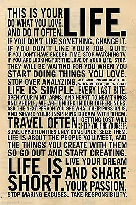 Надпись это ваша жизнь спальня гостиная надпись художественная виниловая