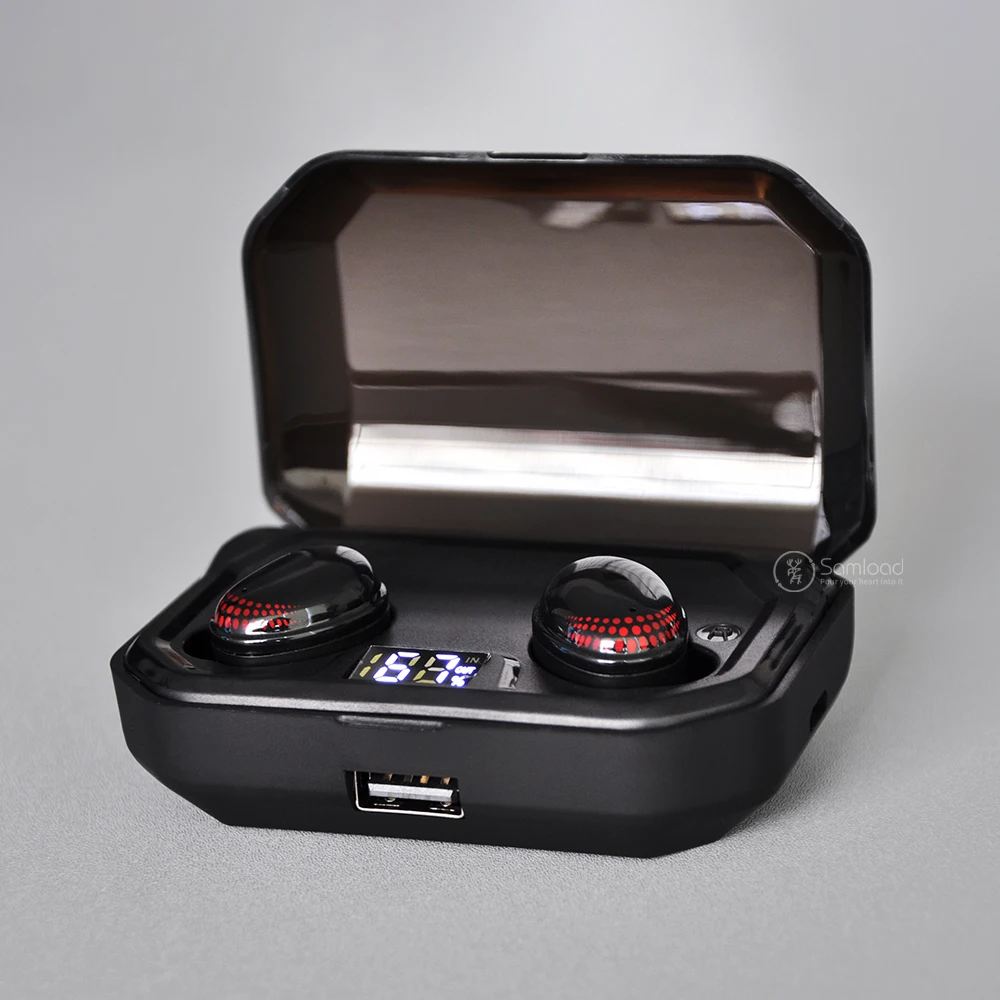 Samload HIFI Bluetooth 5,0 наушники сенсорные вкладыши Tue беспроводные наушники со светодиодный дисплей 3000 мАч Зарядное устройство поддерживает внешний аккумулятор