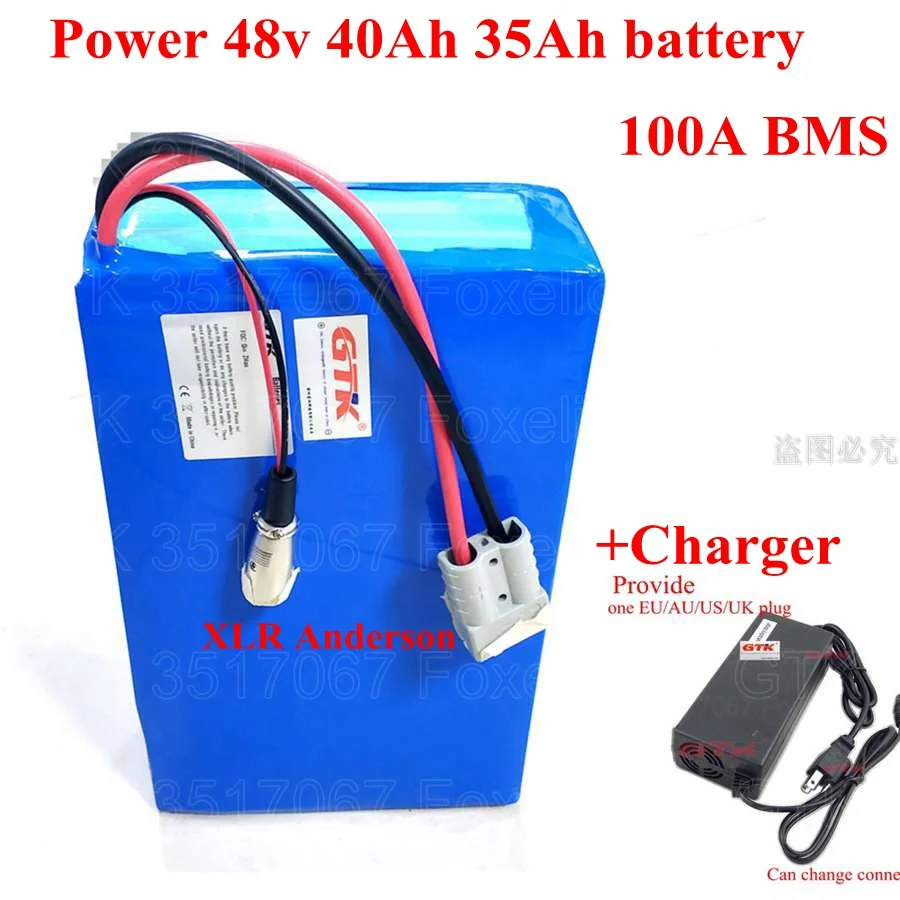 Power 48v 40Ah 35Ah battery 100A BMS electric surfboard jet board hydrofoil fliteboard 5kw motor life foils efoil + 5A charger |