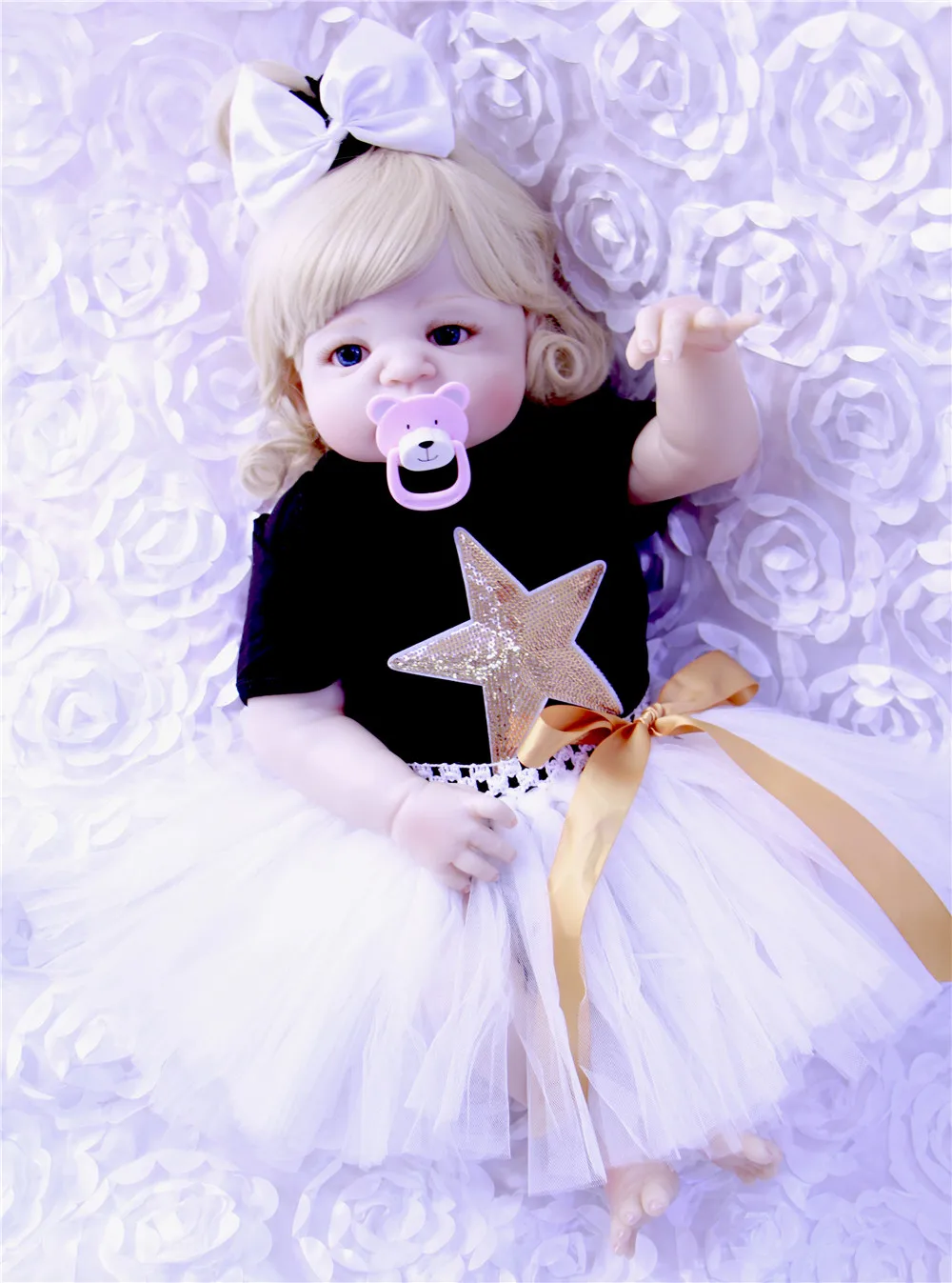 22 &quot55 см силиконовые куклы для новорожденных девочек детей подарок настоящие bebe