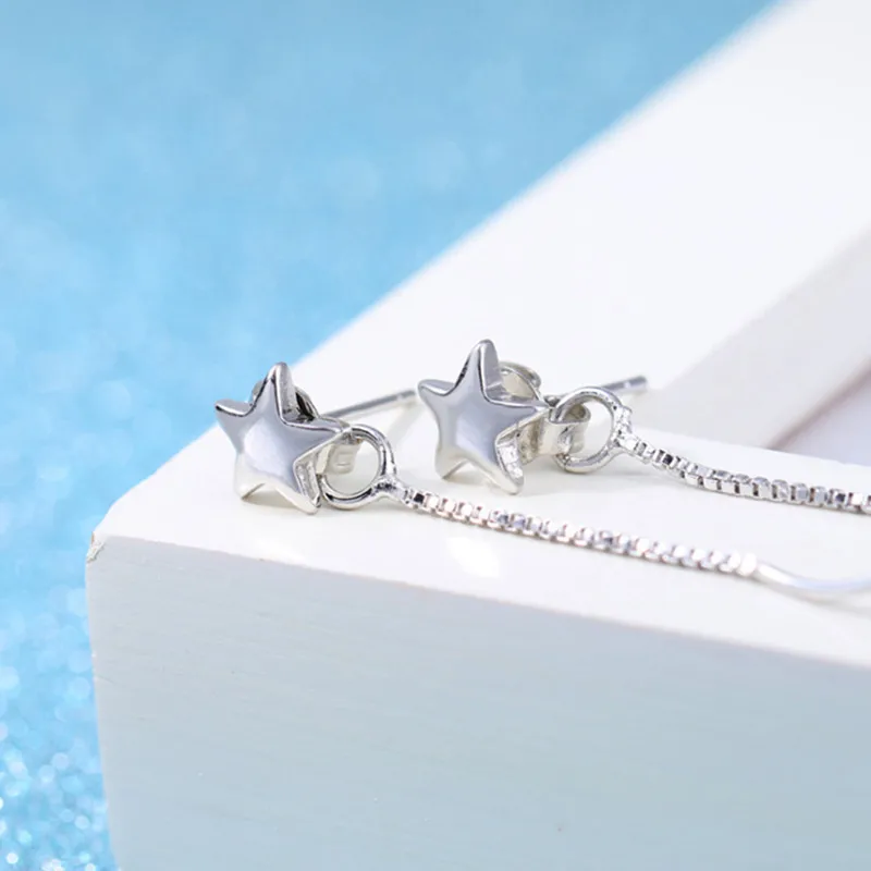 Новинка 2018 женские длинные серебряные серьги с кисточками ювелирные изделия