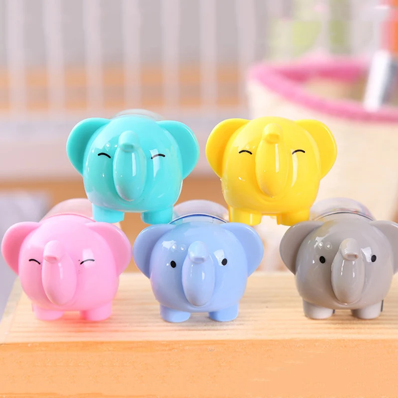 1 шт. милые точилки для карандашей с одним отверстием Kawaii ручка слон Точилки