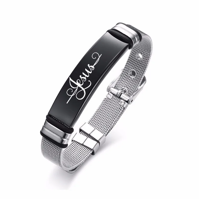 Style11 Faith Hope Love, браслет с лазерной гравировкой, браслет из нержавеющей стали для мужчин и женщин, стих из Христианской Библии, ювелирные изделия - Окраска металла: Style11