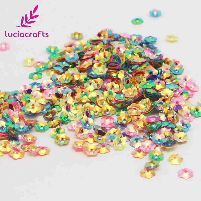 Lucia crafts 20 г/лот случайный смешанный хлопья Радужная чашка блесток для дома/шитья/свадебные конфетти украшения D0114