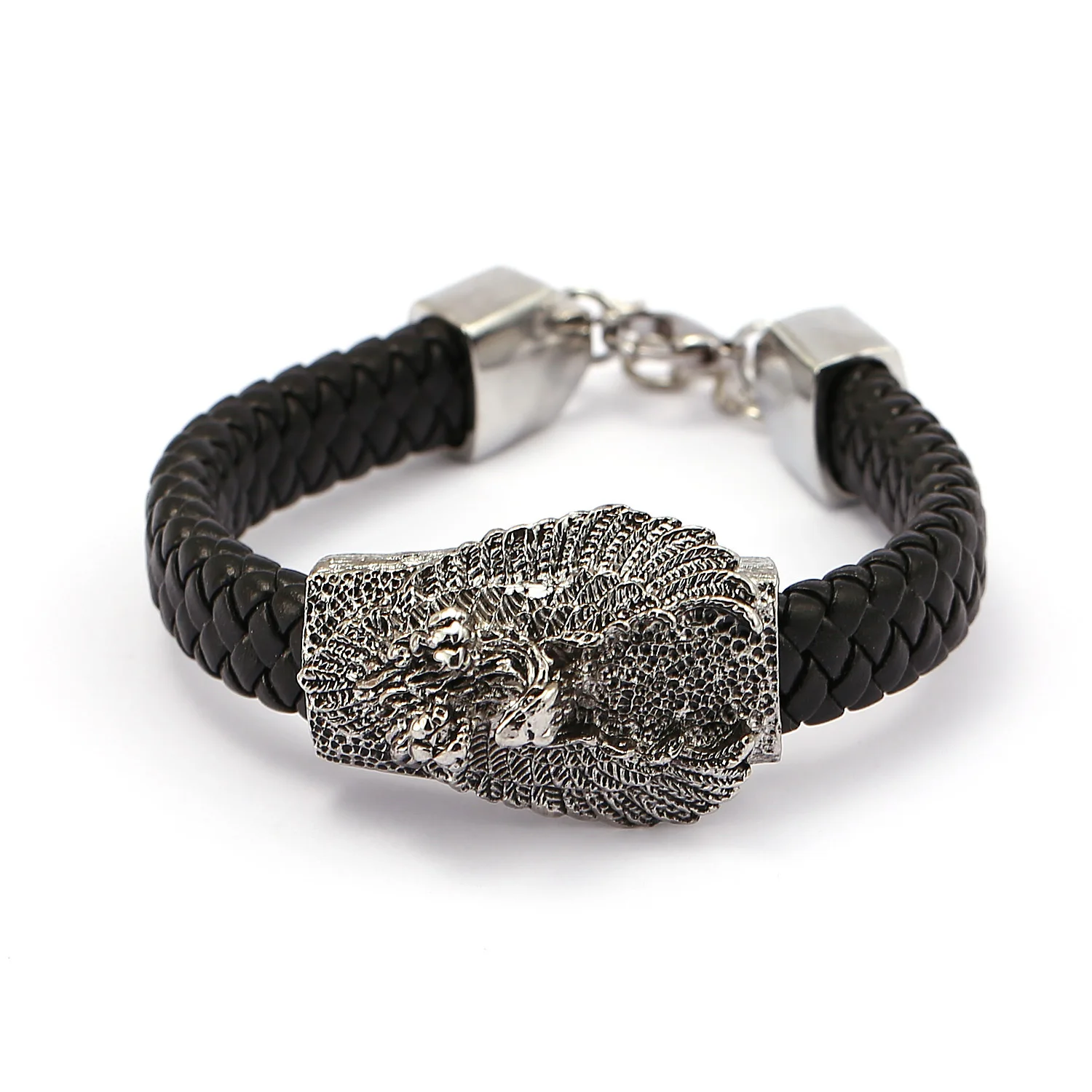 12 шт./лот Панк Мода Орел браслет &quotястреб&quot для мужчин bijoux pulseras простой кожаный
