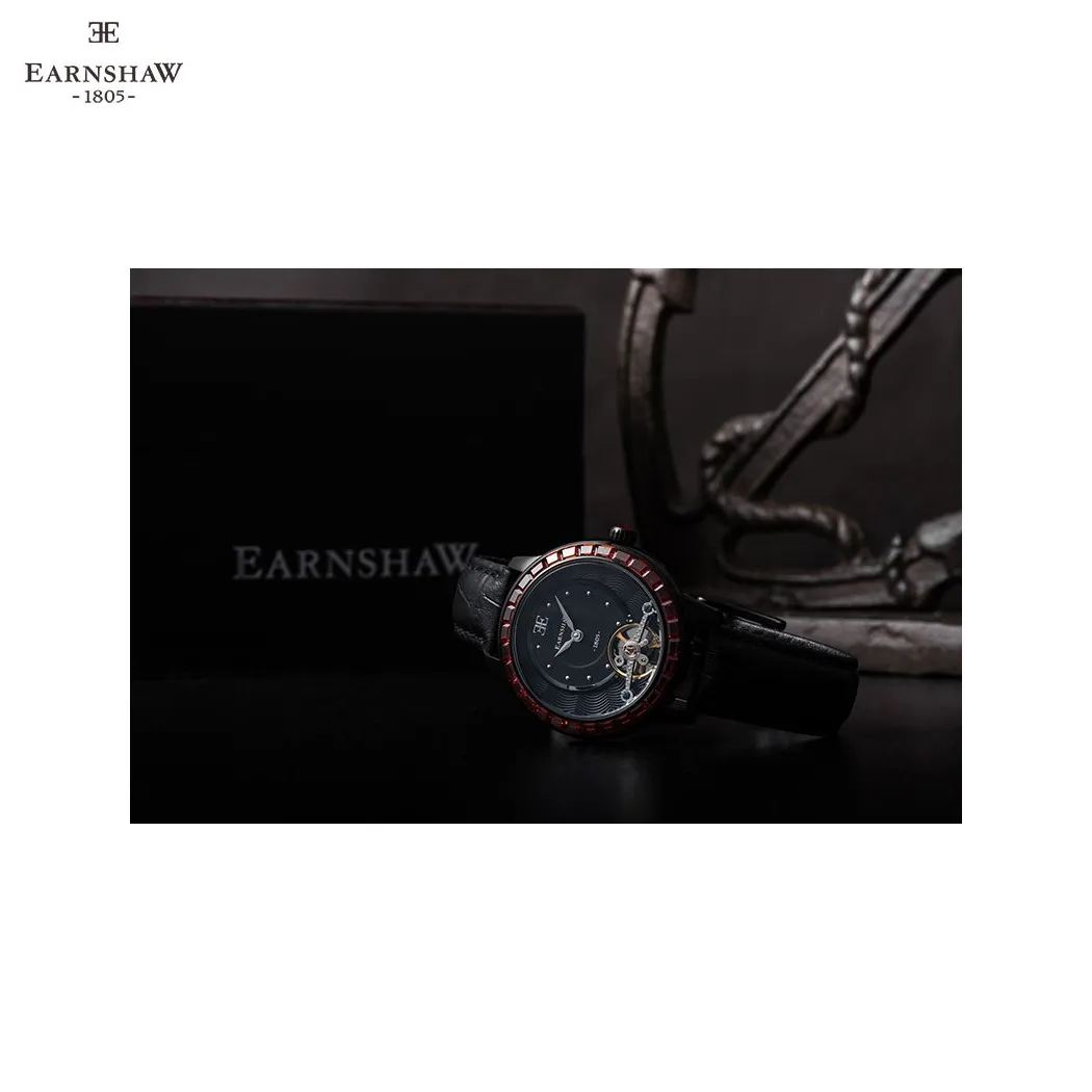 Наручные часы Earnshaw ES 8057 02 женские механические с ручным заводом на кожаном
