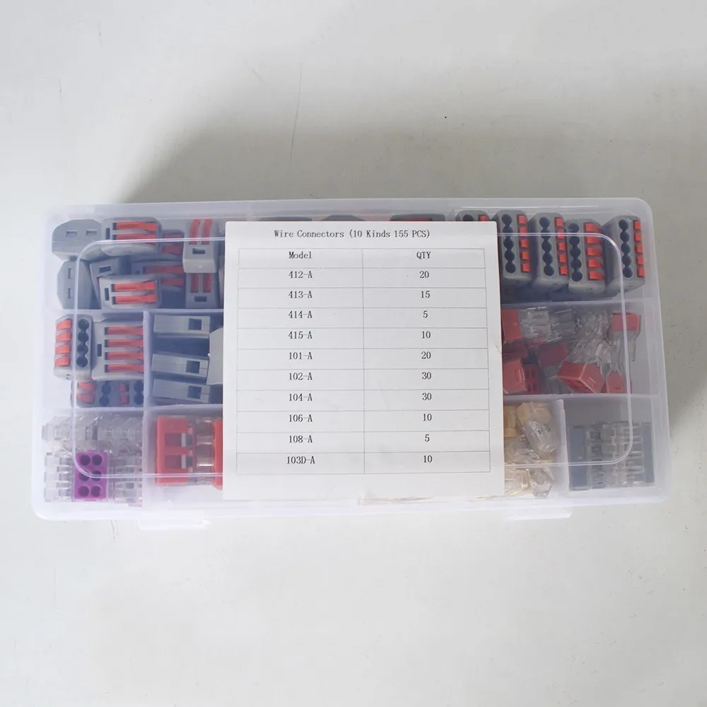 (155 шт./компл.) Мини Быстрый Соединитель смешанный модельный ящик Универсальный
