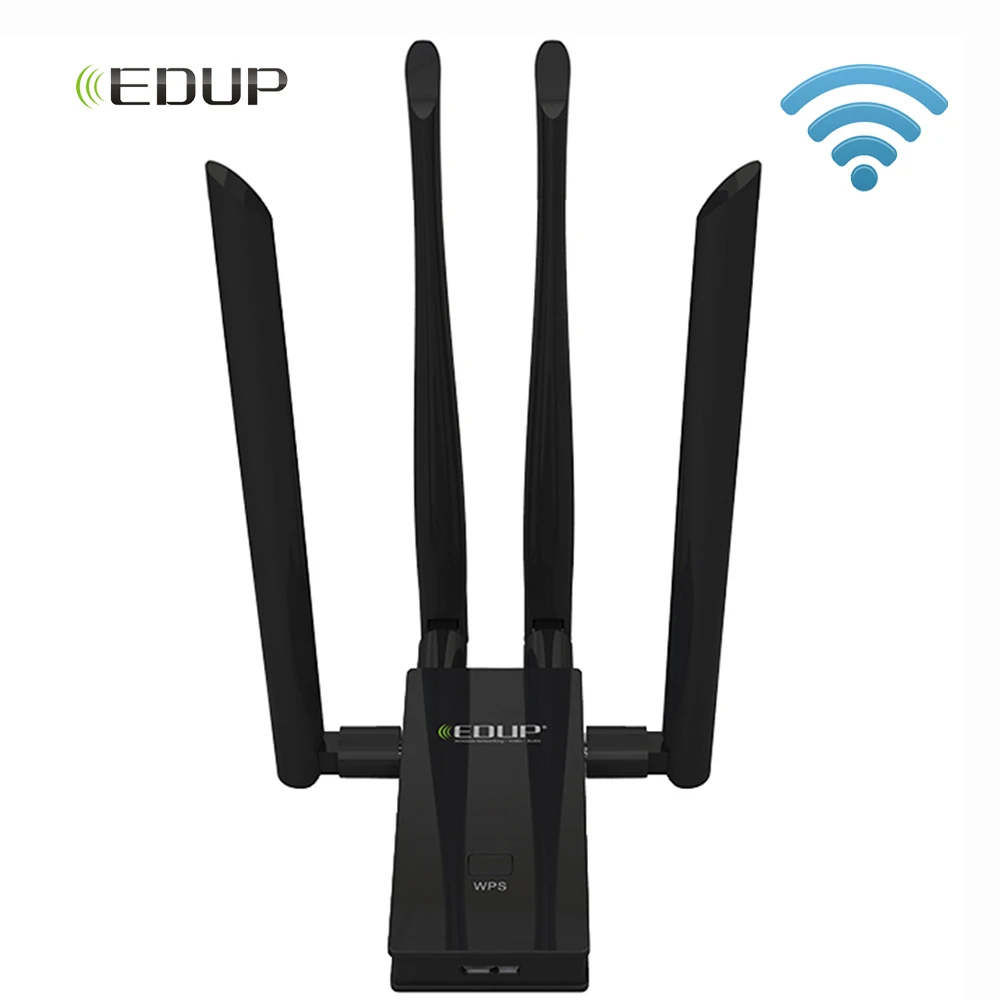 EDUP 1900 Мбит/с USB WiFi адаптер 5 ГГц 3 0 802.11ac двухдиапазонный 4 * 6dbi антенна Wi Fi приемник