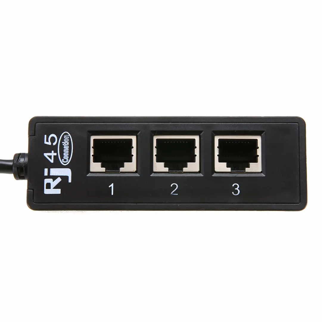 Mayitr от 1 до 3 гнезд Ethernet сетевой штекер к женскому кабелю черный LAN RJ45 разъем