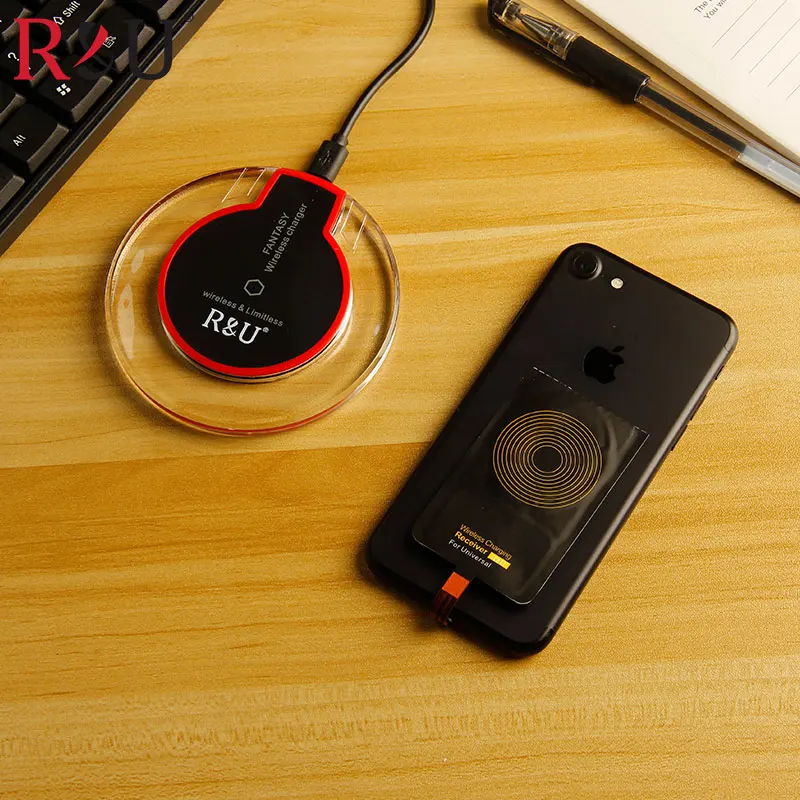R &amp U прозрачный Qi беспроводной зарядное устройство пластина + получить для sony