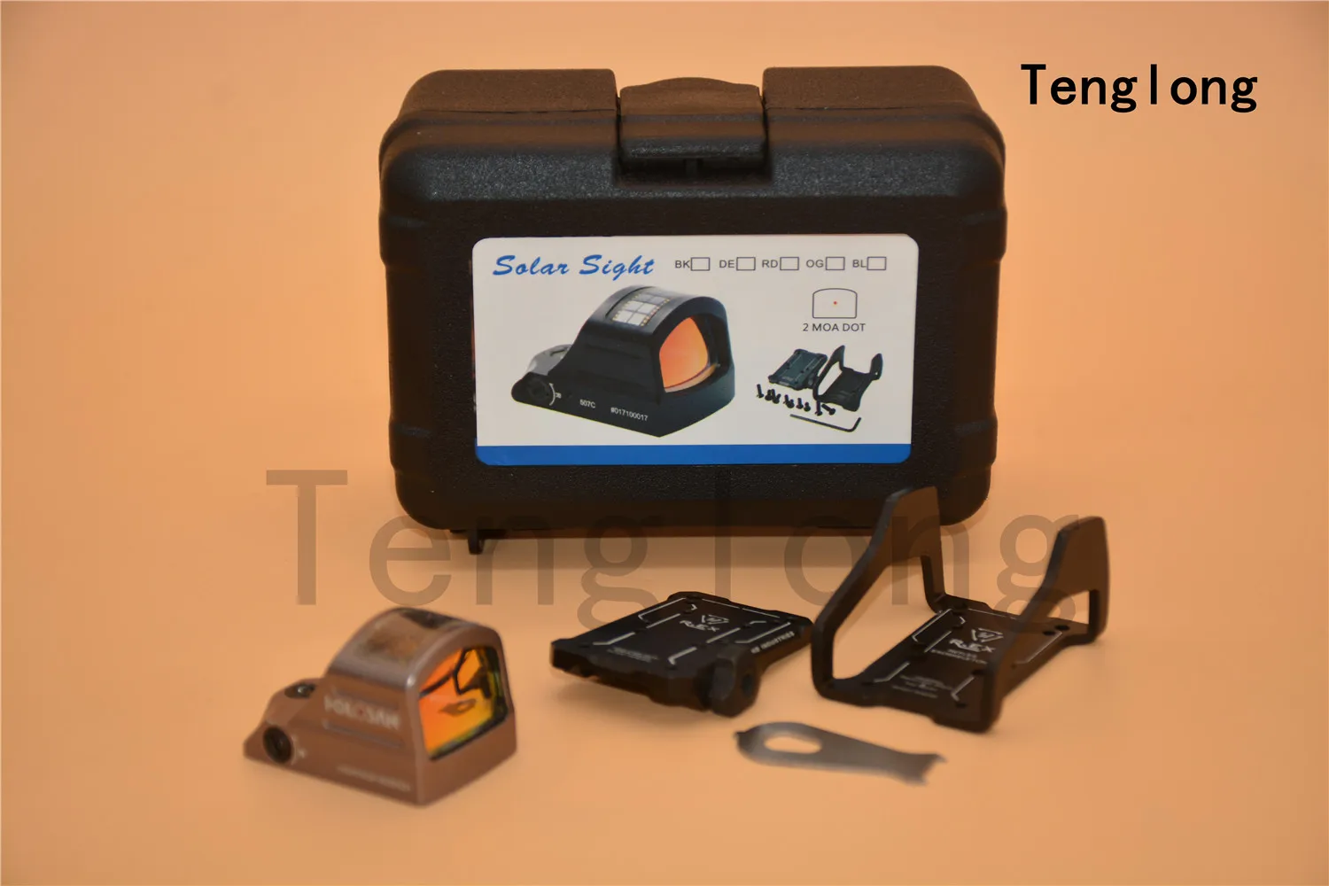 Tan with Mount 1 Солнечный Красный точечный прицел Trijicon RMR Docter голографический прицел с креплениями для 20 мм рельсы для страйкбола Toygun - Цвет: Tan with Mount 1