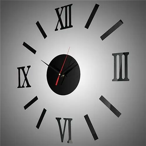New Vintage Roman Numerals Frameless Wall Clock 3D Home Decor Art Stickers | Дом и сад