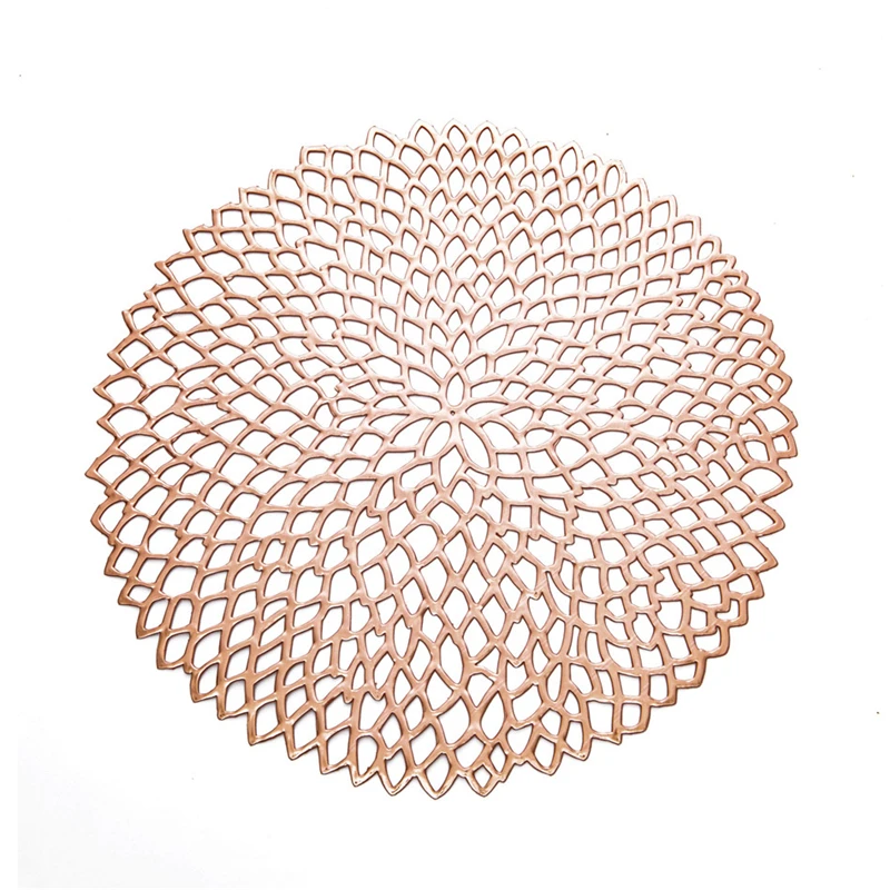1 шт. ПВХ полые противоскользящие столовые приборы для обеденного стола 4 цвета подставки для горячих напитков рождественские украшения для дома