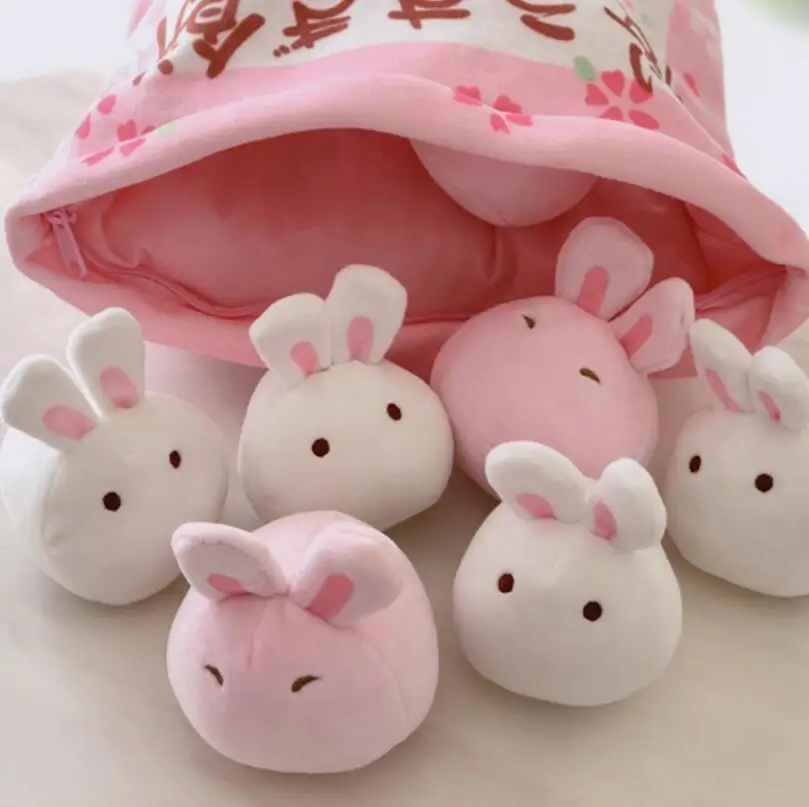 Милая японская плюшевая кукла-кролик в виде цветка вишни 8 шт. |