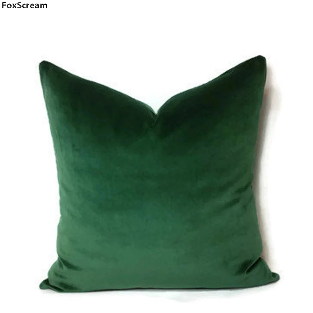 Роскошный зеленый чехол для подушки домашний декор МХ Изумрудный бархатный лес