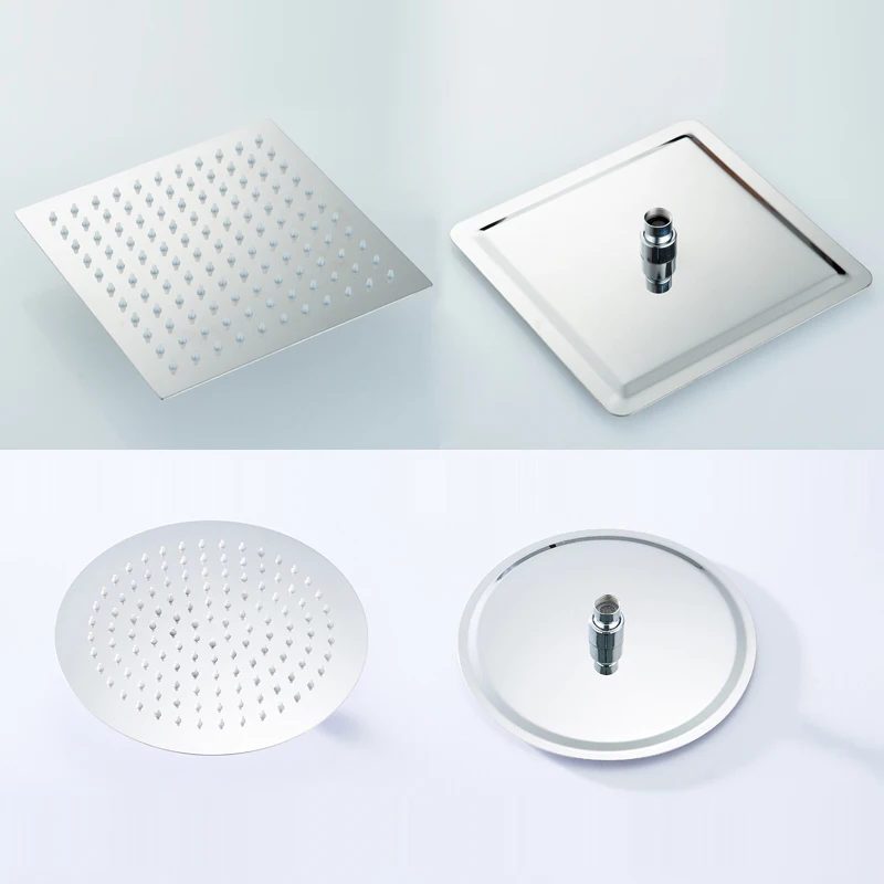 bakala round square 81012 inch stainless steel showerhead bathroom shower faucet head rain ultrathin shower head lc1010 free global shipping