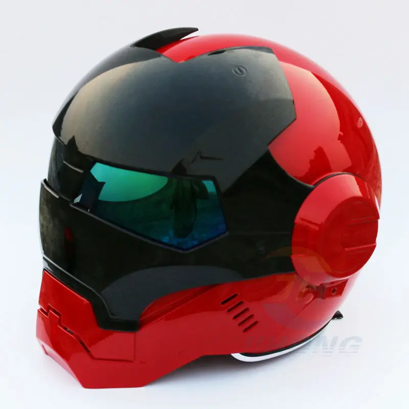 Шлем Masei для мужчин и женщин мотоциклетный полушлем с открытым лицом ярко красный