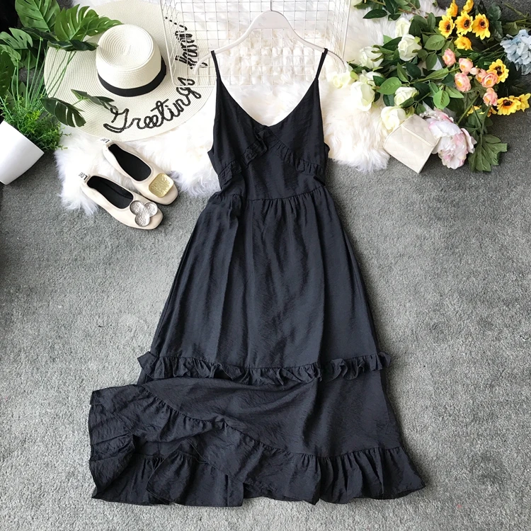 2019 новые модные женские платья старинный ремешок Летнее женское платье без