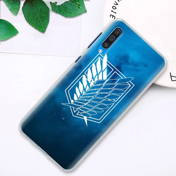 Аниме; обувь для косплея по аниме «атака на Титанов» чехол с крышкой для samsung Galaxy A30 A50 A70 A80 M10 M30 A7 A6 A8+ A9 ПК Жесткий Чехол Для Телефона - Цвет: 13