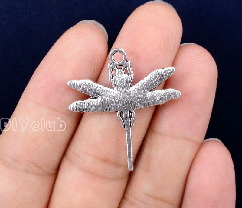 30 шт-старинная Серебряная Стрекоза Подвески 29х32мм | Украшения и аксессуары