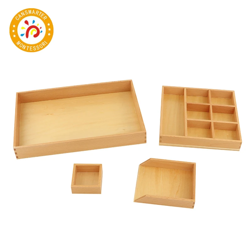 Montessori Material Wooden Glue and Paste Box Teaching Aids Storage Home Classroom Children Toy | Игрушки и хобби