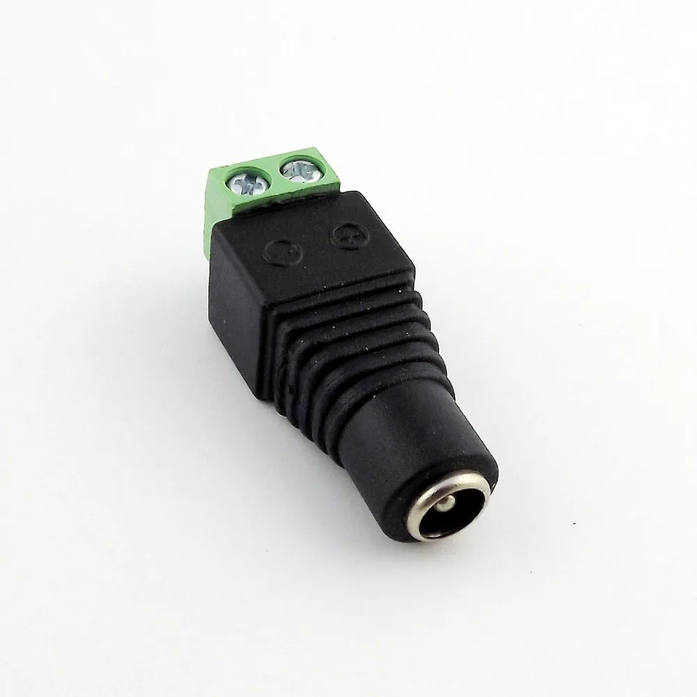 2x DC Power 5525 5 5x2 мм гнездовой разъем LED CCTV видео балун клеммы адаптер