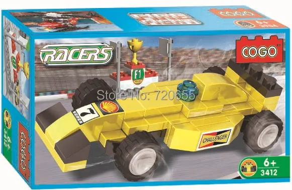 COGO 3D model toys 65PCS RACER series ABS material NO.3412 large building blocks Free shipping | Игрушки и хобби