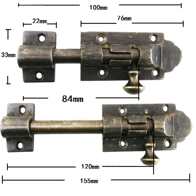 Латунные дверные болты высококачественные антикварные винтажные аксессуары в