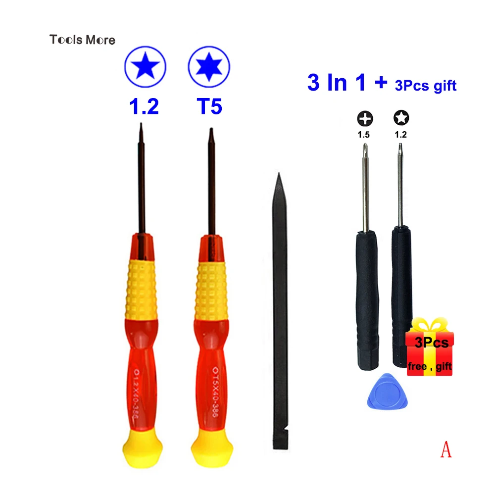 3 шт. 5-ти точечные 1,2 P5 Torx T5 Отвертка Набор для Apple MacBook Air и Macbook pro Набор инструментов для ремонта с подарком
